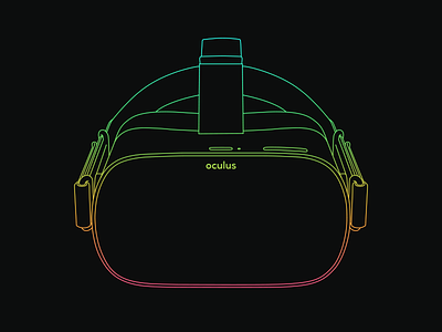 Oculus Go gradient lineart oculus oculus go virtual reality vr