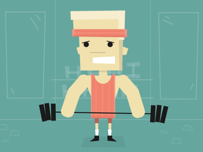 Gym! Jim 2d 2d animation character animation character design gym lift motion