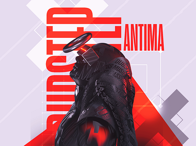 Gosmow - Antima 3d cinema4d dark design everyday gradient human humanoid illustration layout octane poster render tech type typography