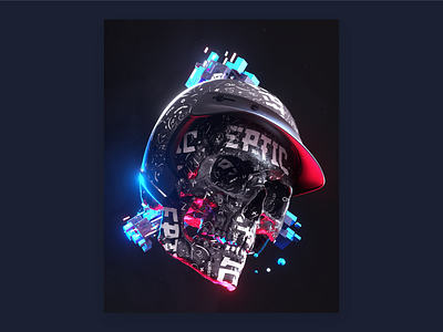 Eptic - Gosmow 3D skull 3d 3d art cinema4d design illustration logo octane poster poster art ui