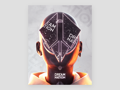 Dream Nation 3d 3d art cinema4d design illustration logo octane poster poster art ui