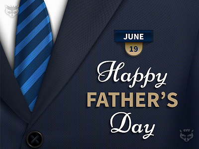 Happy Fathers Day Greeting. Vector Background With  Necktie Cost