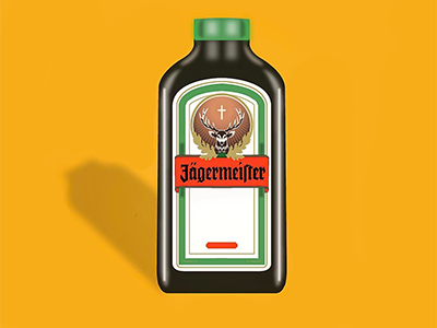 Jägermeister bottle bottle design illustrator jäger jägermeister