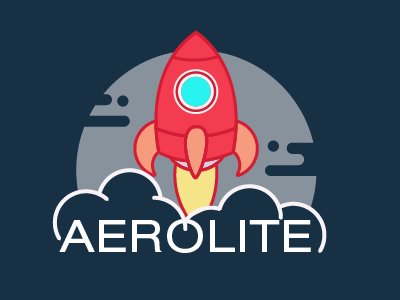 Aerolite Logo illustration logo rocketship