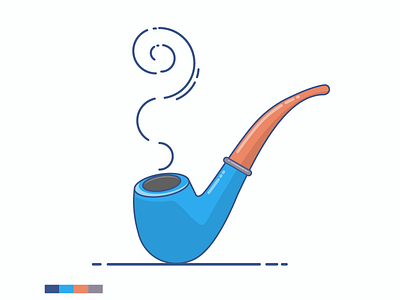Cigar Pipe cigar pipe icon illustration illustrator smoke pipe vector