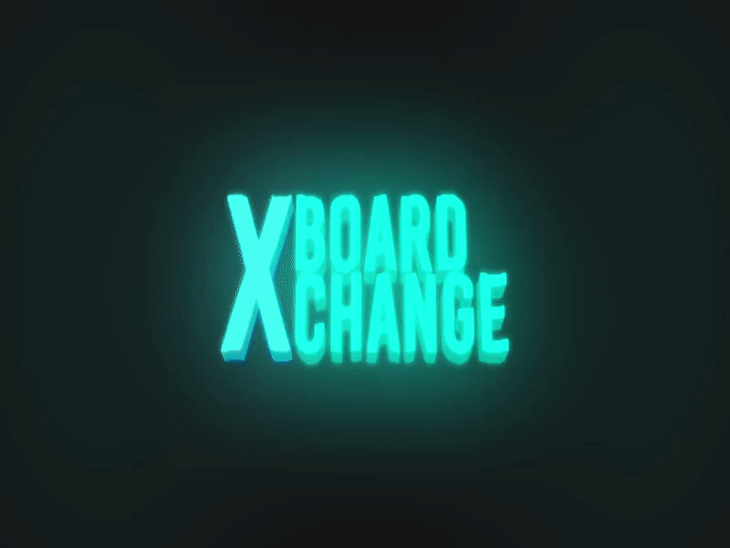 BoardXChange aftereffects analog cyberpunk interaction logo loop retro