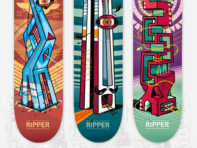 Ripper Skateboards 2011 barcelona colors designdecks elna industry ripper skateart skateboard skateboarding