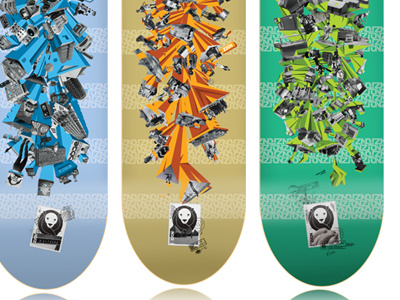Zion Skateboards board serie 1 2 3 3d and boards bw collage color good graphic green kibbutz match montage old photos retro serie skateboard stamp watch zion
