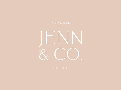 Jenn & Co. Branding branding details feminine feminine branding feminine logo illustrations paper company paper store papercraft paperie typogaphy
