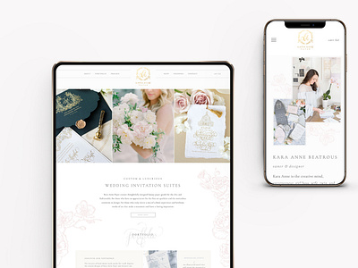 Custom Website for Wedding Paper Designer & Calligrapher calligraphy clean creative custom website feminine feminine web design illustrator modern photography squarespace webdesign wedding invitations wedding paper wedding suite