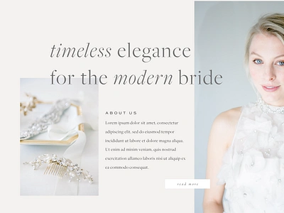 Feminine Website Design for Bridal Boutique boutique bridal boutique bride custom website design feminine minimalistic photography squarespace typogaphy website design wedding wedding dress weddings wip