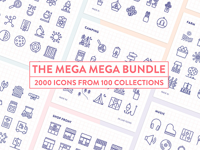 Made By Made | Line Icons – Mega Mega Bundle Volume 1-4