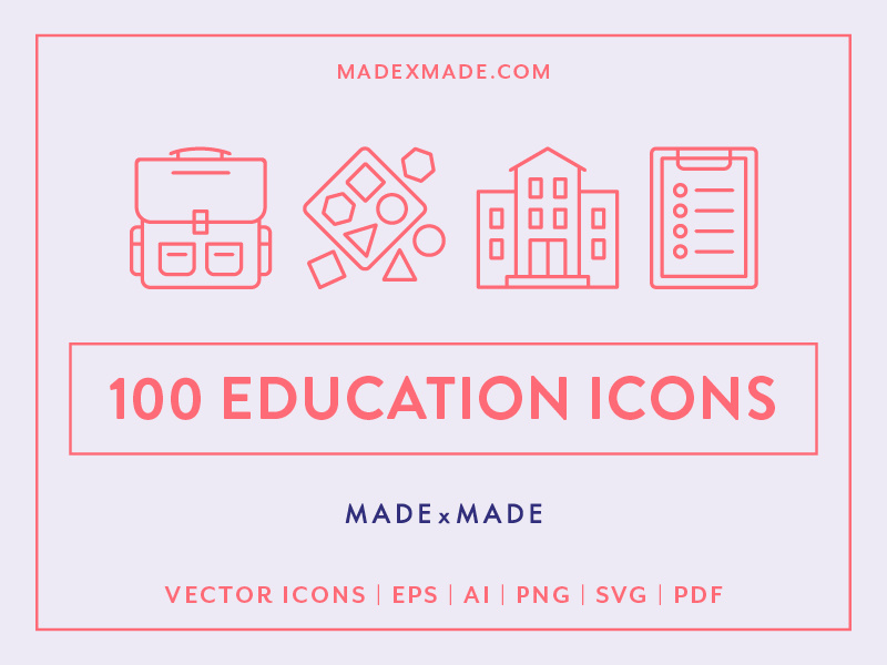 Made By Made | Line Icons – Education college teaching school education ux ui infographics symbols illustrations vector icons line icons