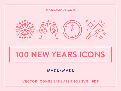 Made By Made | Line Icons – New Years Eve