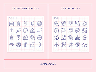 Made By Made | Line Icons – Mega Bundle Volume 3 bundle camping icons illustrations infographics line icons mega bundle space symbols ui ux vector