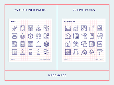 Made By Made | Line Icons – Mega Bundle Volume 5 alpine exercise icons illustrations infographics line icons mega bundle symbols ui ux vector weather