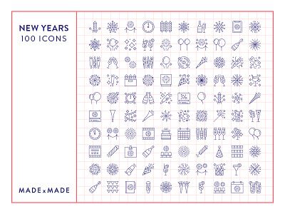 Made By Made | Line Icons – New Years Eve