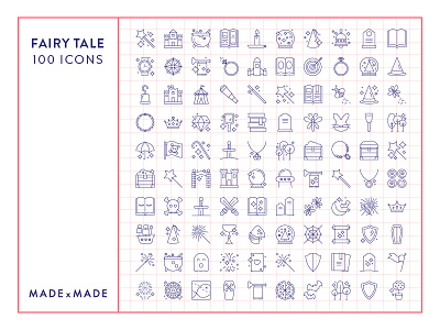 Made By Made | Line Icons – Fairy Tale children fairy tale fantasy icons illustrations infographics line icons magic symbols ui ux vector