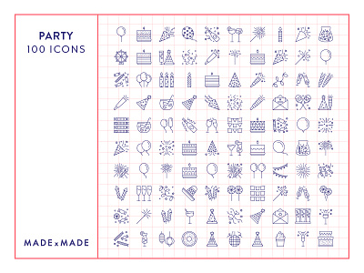 Made By Made | Line Icons – Party