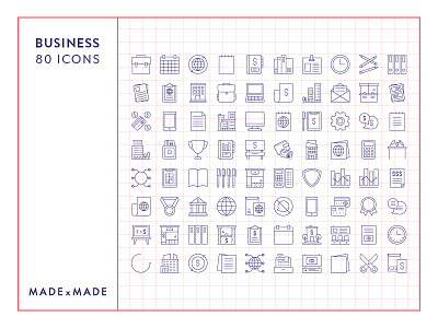 Made By Made | Line Icons – Business business commerce finance icons illustrations infographics line icons retail symbols ui ux vector