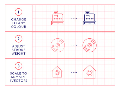 Made By Made | Line Icons – Miscellaneous e commerce finance icons illustrations infographics line icons miscellaneous symbols ui ux vector weather