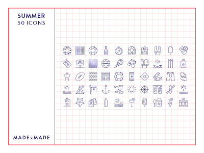 Made By Made | Line Icons – 3 in 1 Collection buildings green energy icons illustrations infographics line icons summer sustainability symbols ui ux vector