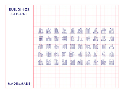 Made By Made | Line Icons – 3 in 1 Collection buildings green energy icons illustrations infographics line icons summer sustainability symbols ui ux vector