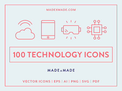 Made By Made | Line Icons – Technology games hardware icons illustrations infographics line icons software symbols technology ui ux vector