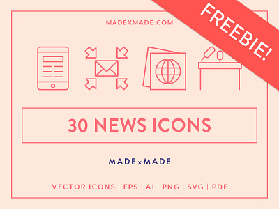 FREEBIE – Made By Made | Line Icons – News