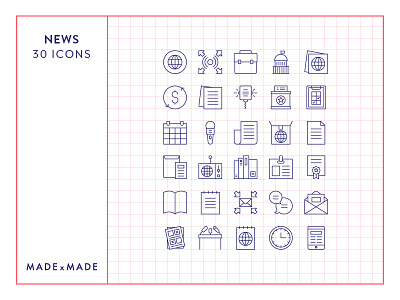 FREEBIE – Made By Made | Line Icons – News
