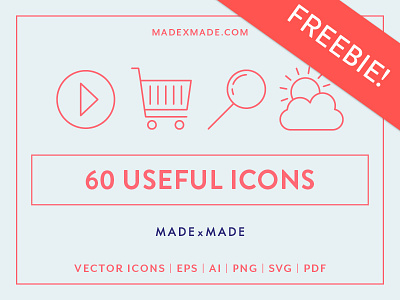 FREEBIE – Made By Made | Line Icons – Useful e commerce finance icons illustrations infographics line icons symbols ui useful ux vector weather