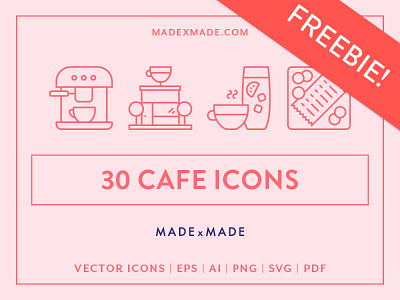 FREEBIE – Made By Made | Line Icons – Cafe