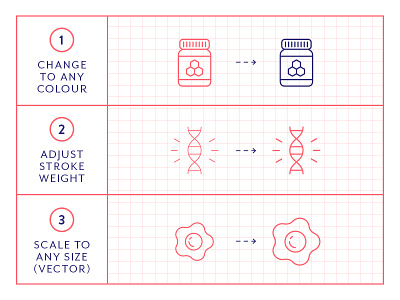 Made By Made | Line Icons – Health doctor health hospital icons illustrations infographics line icons medicine symbols ui ux vector