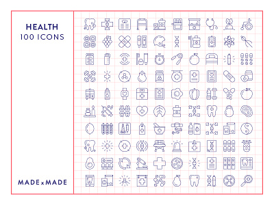 Made By Made | Line Icons – Health doctor health hospital icons illustrations infographics line icons medicine symbols ui ux vector