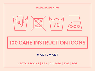 Made By Made | Line Icons – Care Instructions