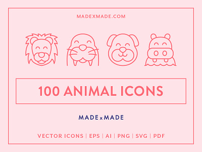 Made By Made | Line Icons – Animals