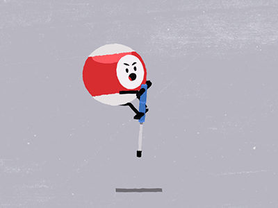 Pogo Ball after effects animation illustrator jump loop pogo stick vector