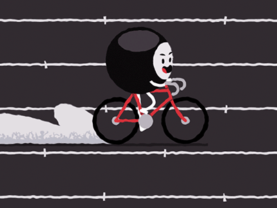 8 ball on a bike after effect animation bike illustrator loop vector