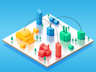 Net-Sights expainer video 3d animation buildings cinema 4d corporate explainer video isometric