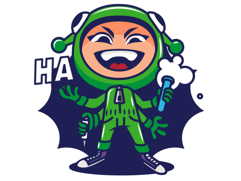 Yutani evil laugh 2d alien animation emoji stickers subway surfers sybo vector yutani