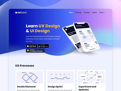 uxtoast homepage redesign design landing page ui web web design website