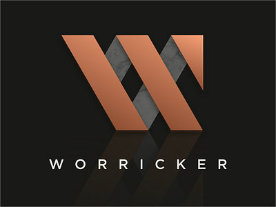 Worricker Logo brand branding copper logo luxury luxury logo marble monogram rose gold w w logo worricker