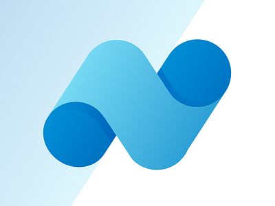 N Logo blue brand graphic letter logo n