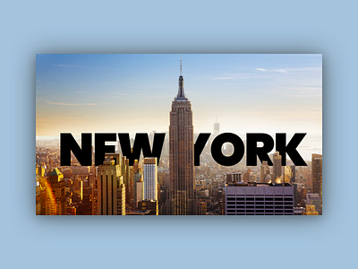 New York blue imagery new york trend typography