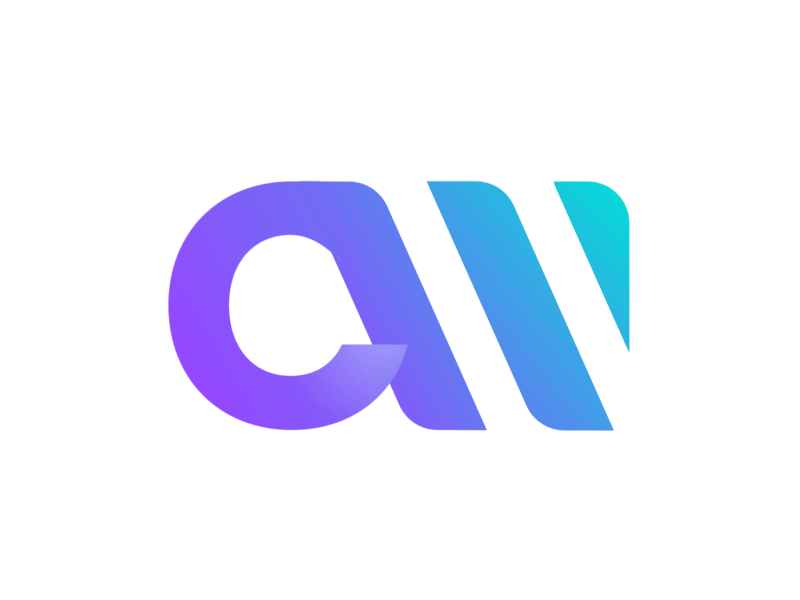 CW animation animation blue brand branding c cw green logo motion personal brand purple w