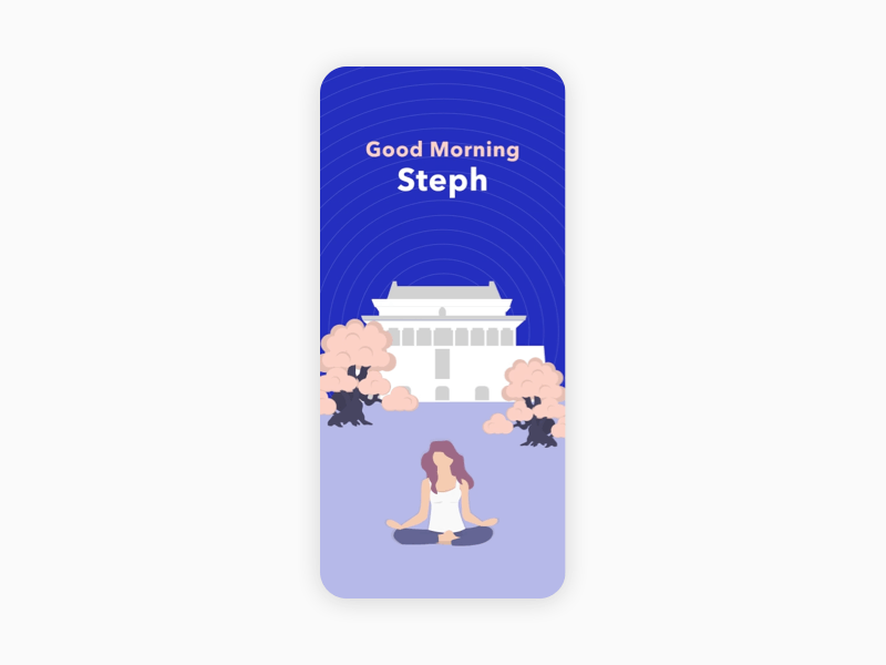 Wellbeing app animation