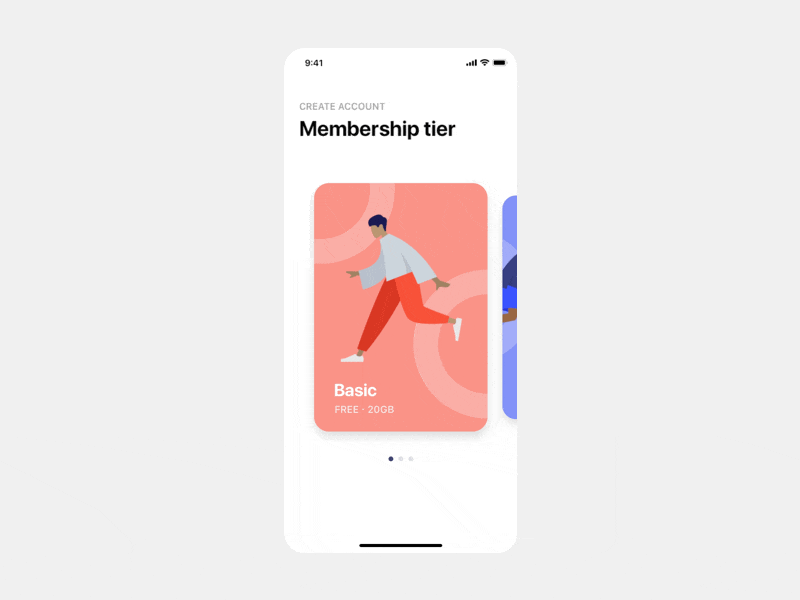 Membership tier motion android app app design application ios ios app level membership mimimal motion parallax principle san francisco tier ui ux