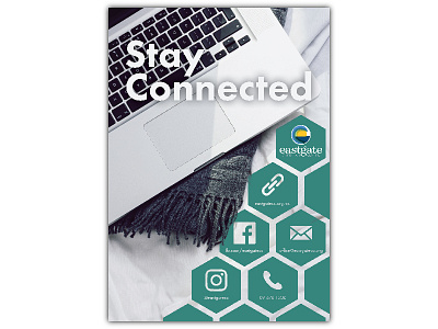 Stay Connected Poster connect contact eastgate email facebook instagram phone poster print social social media website