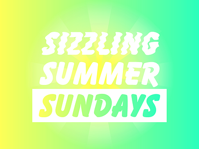 Sizzling Summer Sundays • 2018 barbecue bbq branding church eastgate gradient ice cream logo summer sun