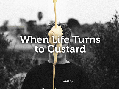 When Life Turns To Custard black black and white branding bw custard hcc logo white yellow